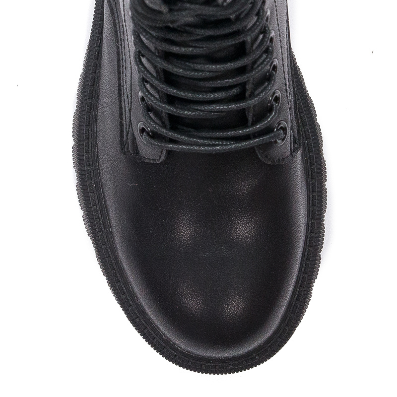 Botki GOE II2N4044 Black Print botki skórzane z czaszką Czarne