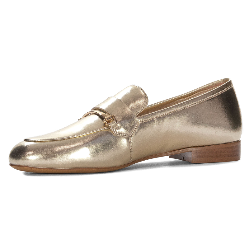 Maciejka Elegant Slip On Loafers With Gold Buckle Gold K6809-25/00-1