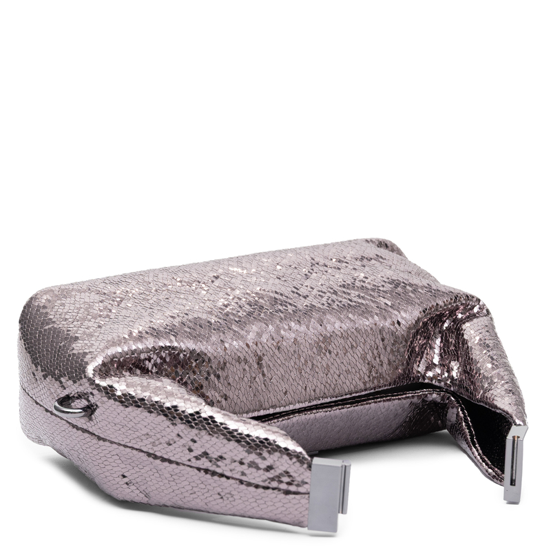 Guess Klasyczna Torebka Damska Błyszcząca HWKM2248740-PEWTER