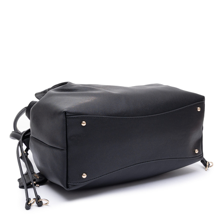Guess Karima Drawstring Tote Bag Slouchy Shoulder Bag Black HWNG2249230-BLACK