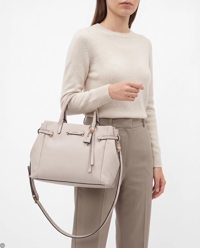 Torba Damska Guess Klasyczna Beżowa HWBG2231060-BONE