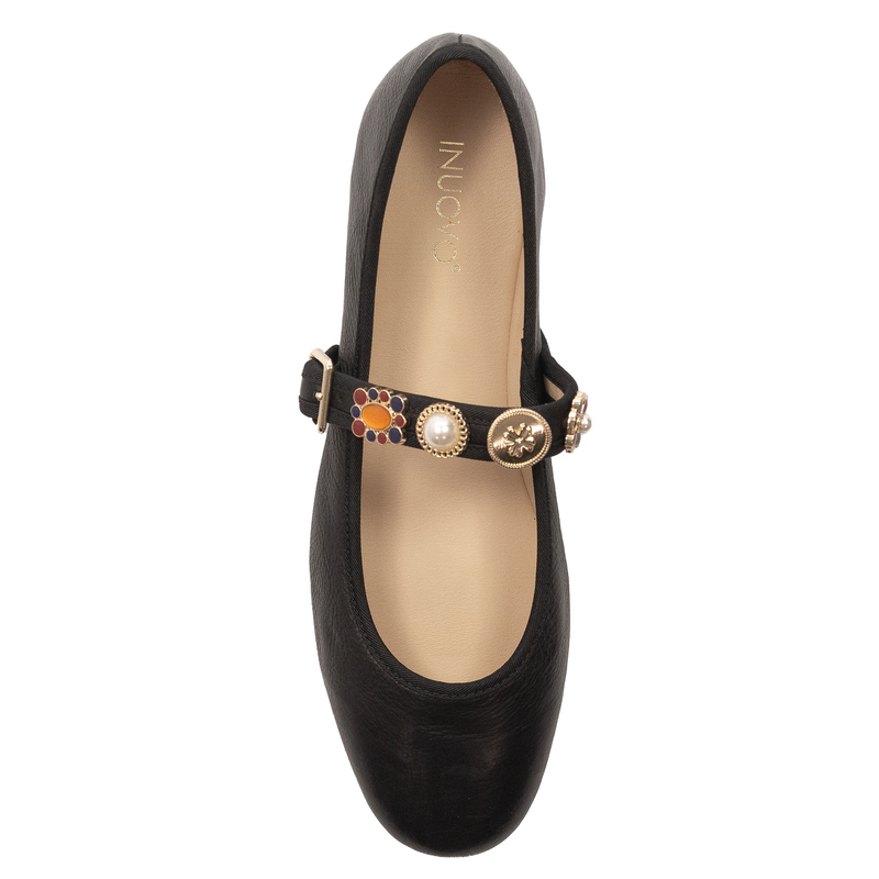 Inuovo Półbuty Damskie Skórzane Czarne A94059-BLACK