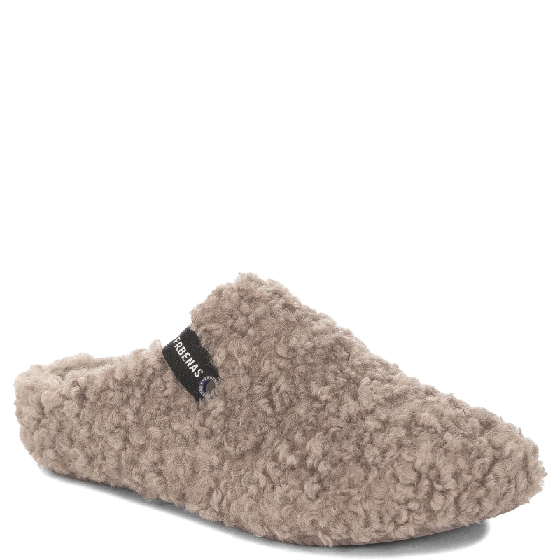Verbenas Women's Warm Slippers Cozy Beige YORKCURLY-CAMEL