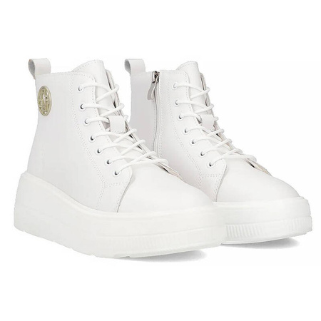 Filippo White Ankle Boots for Women