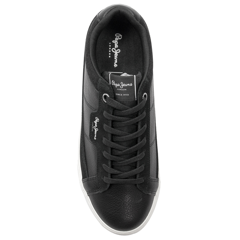 Pepe Jeans Sneakersy buty męskie Black Barry Smart czarne