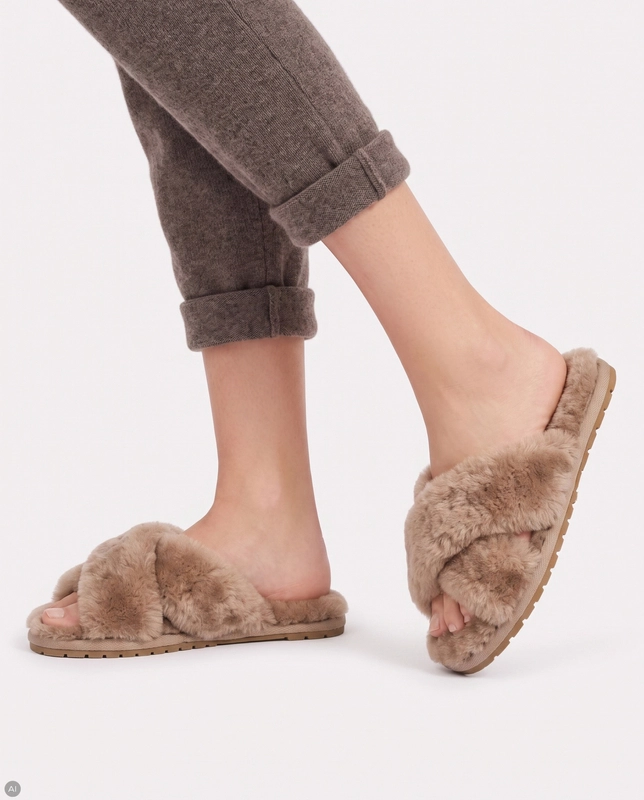 Emu Australia Skórzane Kapcie Damskie Mayberry Camel W11573-Camel