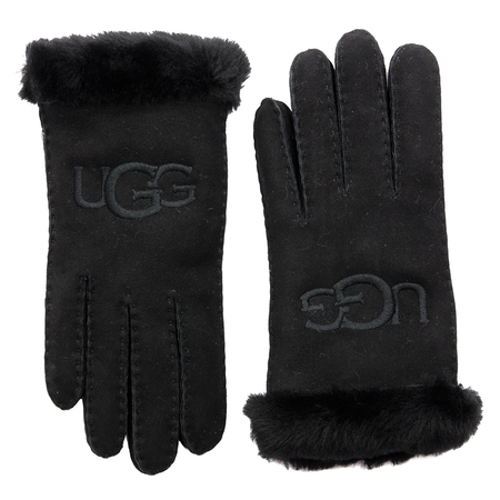 UGG GLOVES 20931 W SHEEPSKIN EMBROIDER GLOVE BLACK