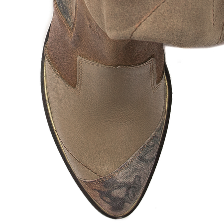 Maciejka 05640-10/00-3 Dark Beige Knee-High Boots