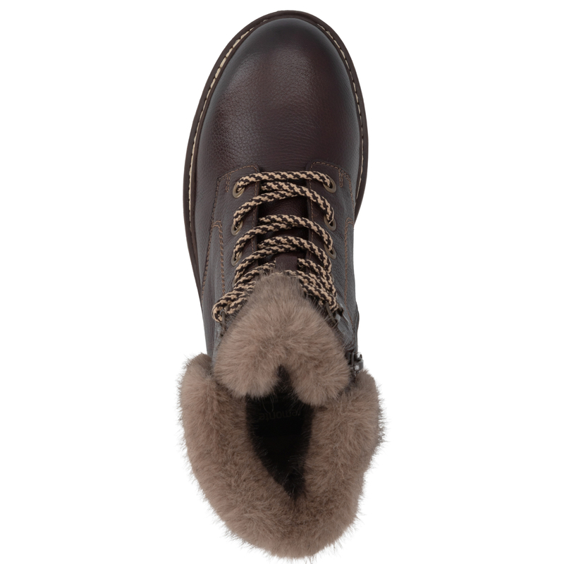 Remonte Women's Insulated Leather Fur Ankle Boots Brown D0B74-25-BR