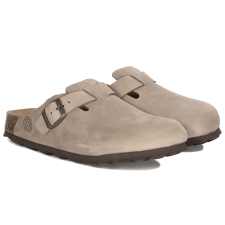 Dr. Brinkmann Leather Orthopedic Mules Closed Toe Beige 600132-08