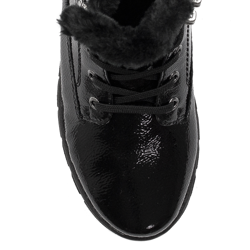 Remonte Women's Black Pattented Warmed Boots