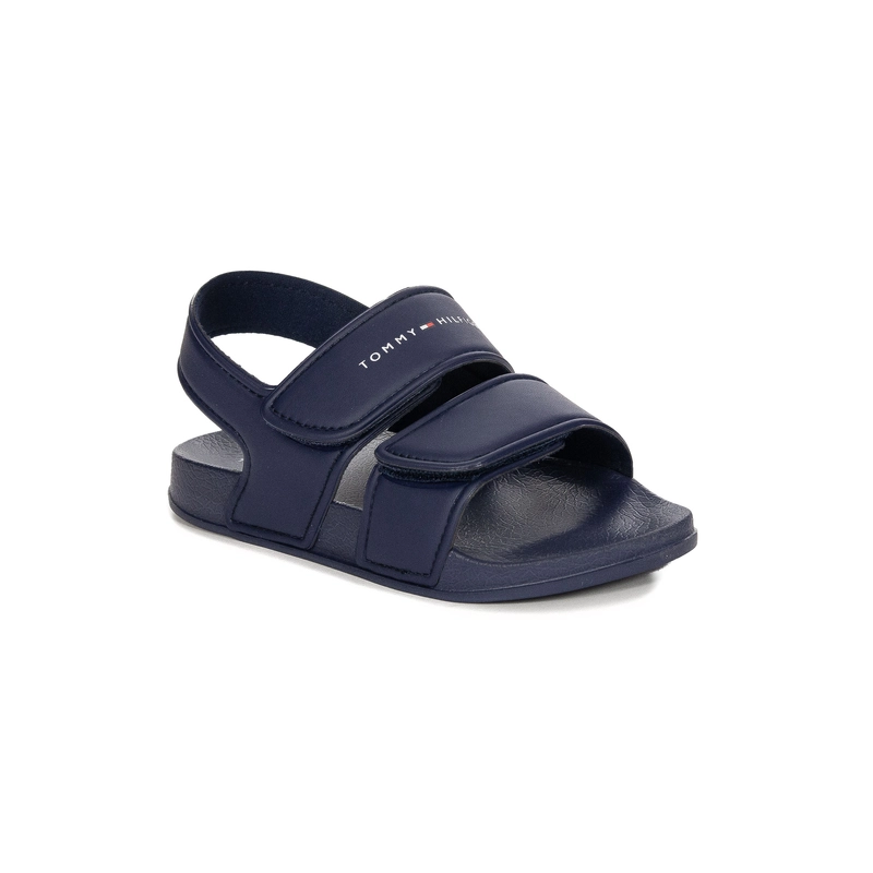 Tommy Hilfiger Sandały Dziecięce Na Rzepy Niebieskie