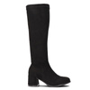 Filippo Knee-High Boots Elastic Fit Block Heel Black DKZ93225BK