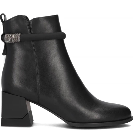 Filippo Black Leather Women's Boots