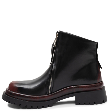 Maciejka Stylish Leather Platform Ankle Boots Black K7732-08/00-7