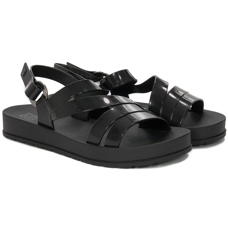 Sandały damskie Zaxy Freeze Sand Plat Fem Black Czarne