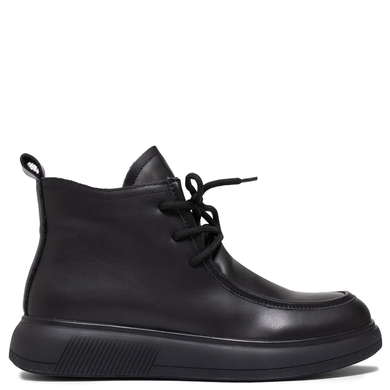 Sokolski Skórzane Trzewiki Damskie Ocieplane Czarne HW-Z25-25-BLK