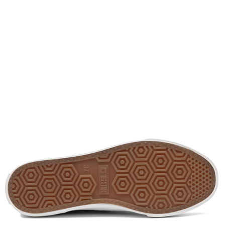 Big Star Textile Lace-Up Sneakers with Round Toe Low-Top Beige TT274387-BEIGE