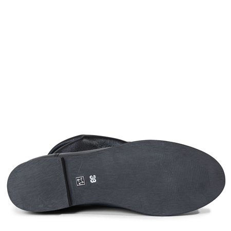 Maciejka Slouchy Kozaki Płaskie Czarne 05057-20/00-6