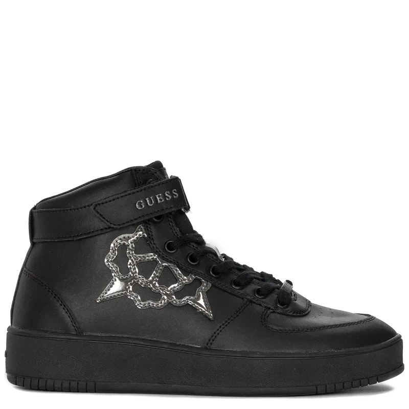 Guess Sneakersy damskie na platformie Vyves Black czarne