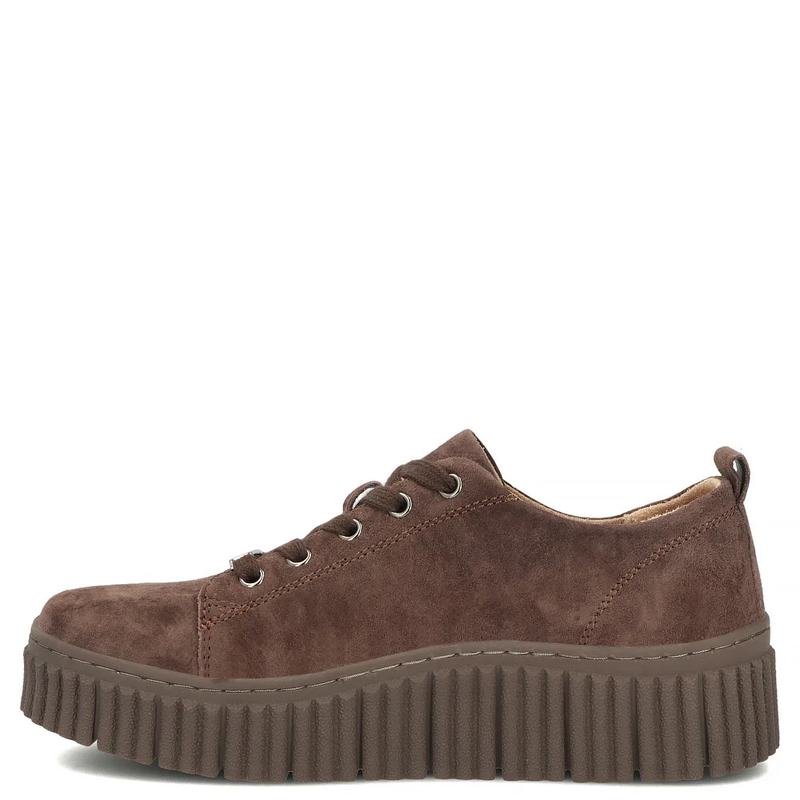 Filippo Brązowe Półbuty Sneakersy Damskie Na Ryflowanej Platformie Zamszowe DP8337/26 DBR