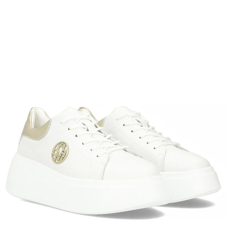 Filippo Women's Leather Platform Sneakers White DP6058-26-WH