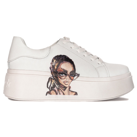 Filippo White Leather Sneakers