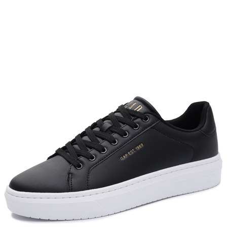 GAP Skórzane Męskie Sneakersy na Platformie Czarne GPM6164100003