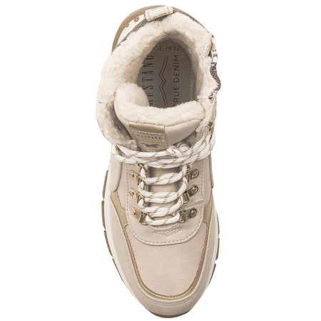 Mustang Botki damskie ocieplane Ivory