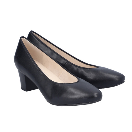 Rieker Women's Leather Heeled Pumps Black