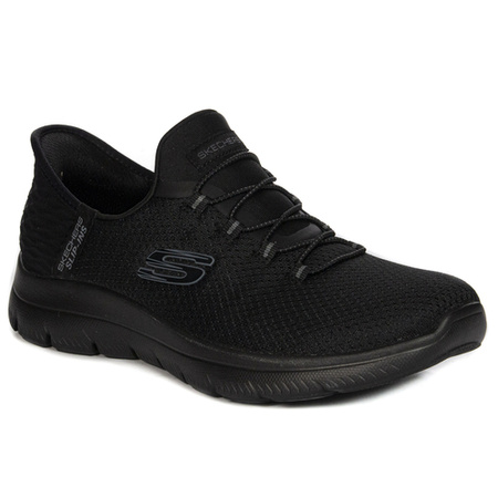 Skechers Sneakersy damskie Slips-Ins Black wsuwane czarne