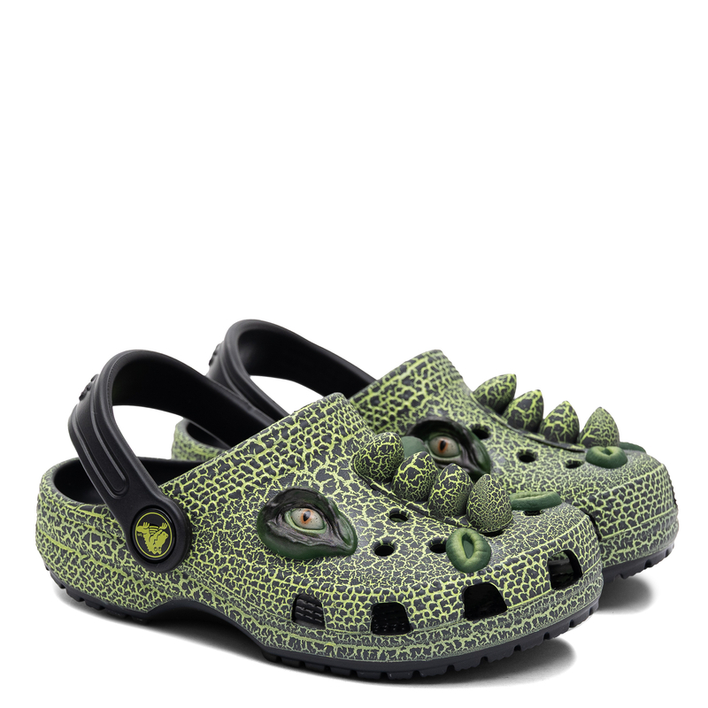 Crocs Classic I Am Crocodile Clog Sandały Dziecięce Dino Zielone 211372-001