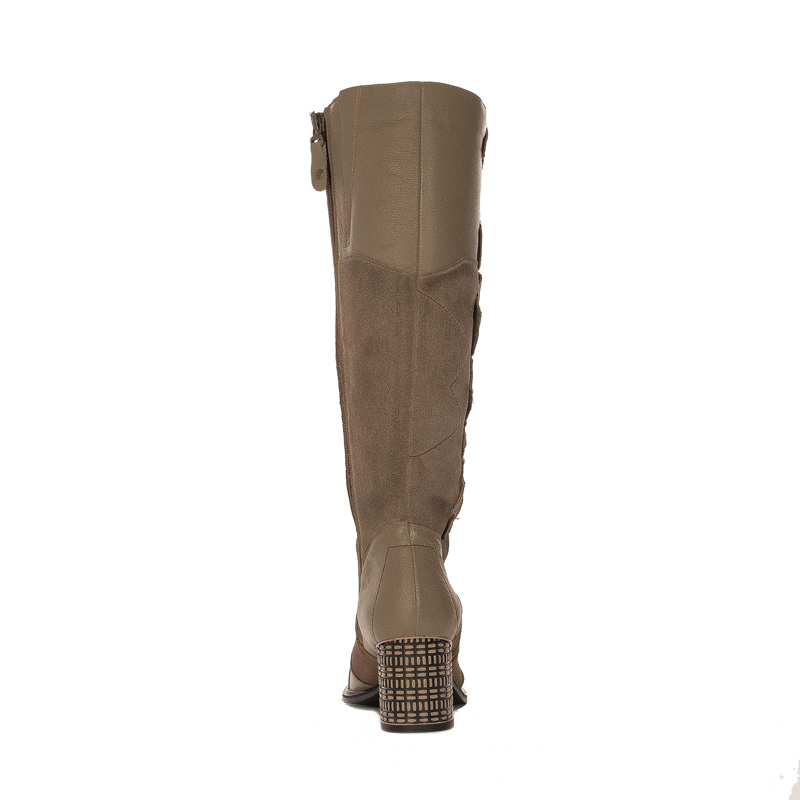 Maciejka 05640-10/00-3 Dark Beige Knee-High Boots