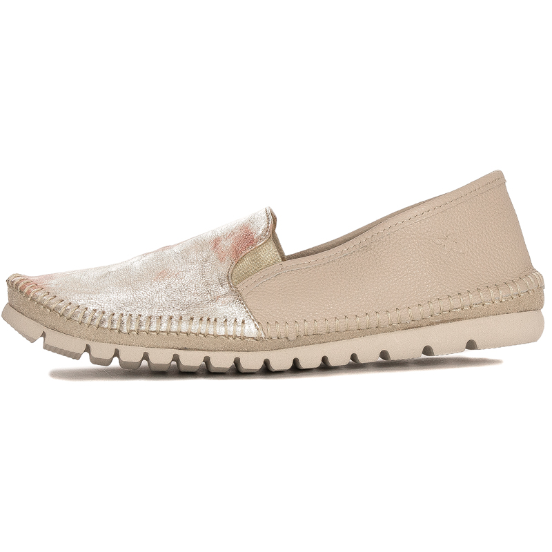 Maciejka Beige & Gold Low Shoes