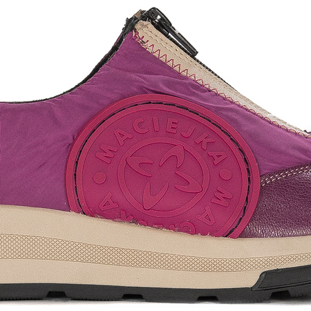 Maciejka Skórzane Sneakersy Na Platformie Fuksja 06296-15/00-8