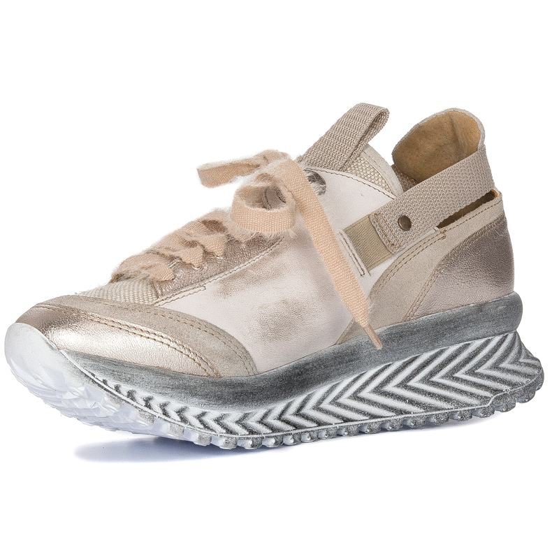 Maciejka Beige Leather Flat Shoes