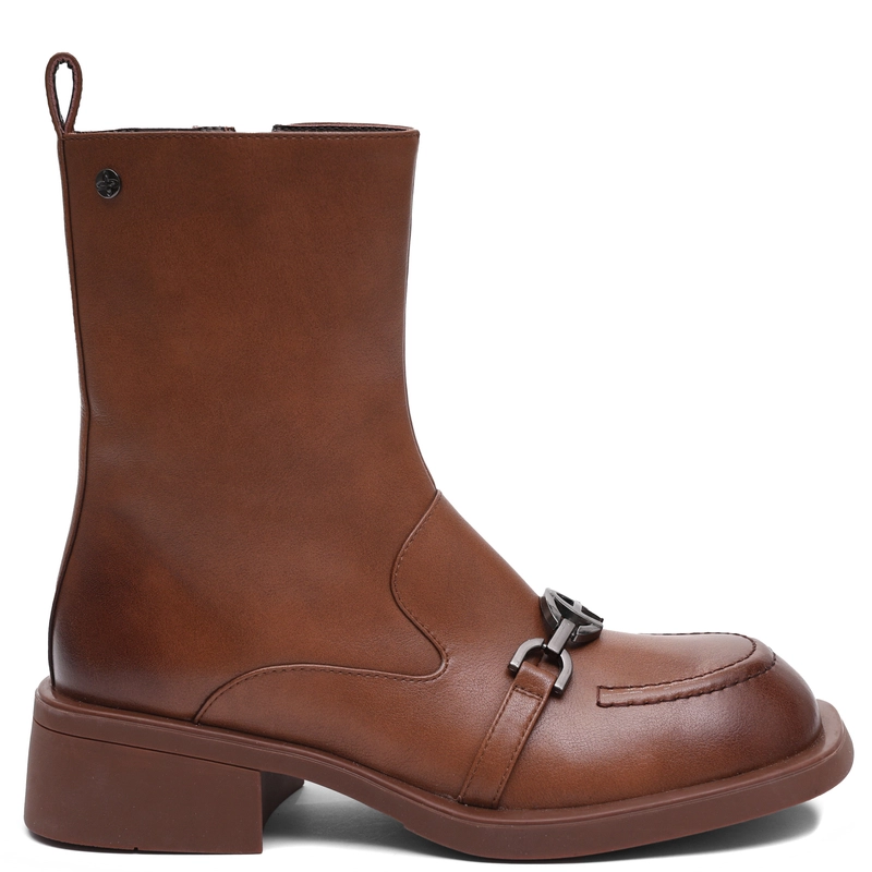 Maciejka Elegant Women's Leather Ankle Boots Warm Brown K7786-29/00-7
