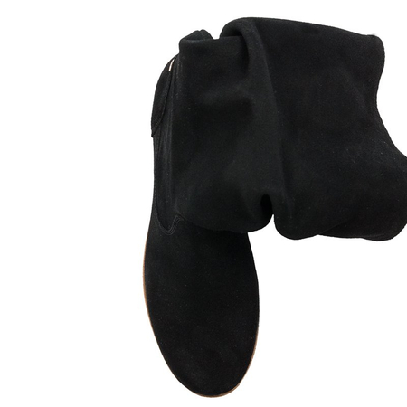 Maciejka Velour Slip-On Knee-High Boots Black 05057-01/00-6