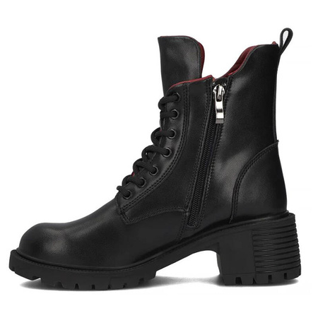 Filippo Black Leather Women's Boots