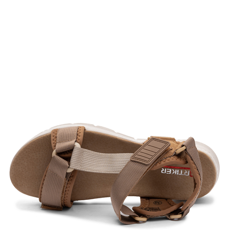 Artiker Women's Sporty Fabric Platform Sandals Brown 58C1231