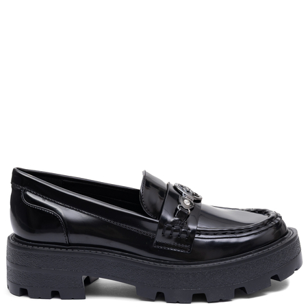 Guess Elegant Patent Leather Chunky Loafers Black FLFYAA-ELE14-BLK