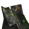 Maciejka Black- Green Lace-Up Boots