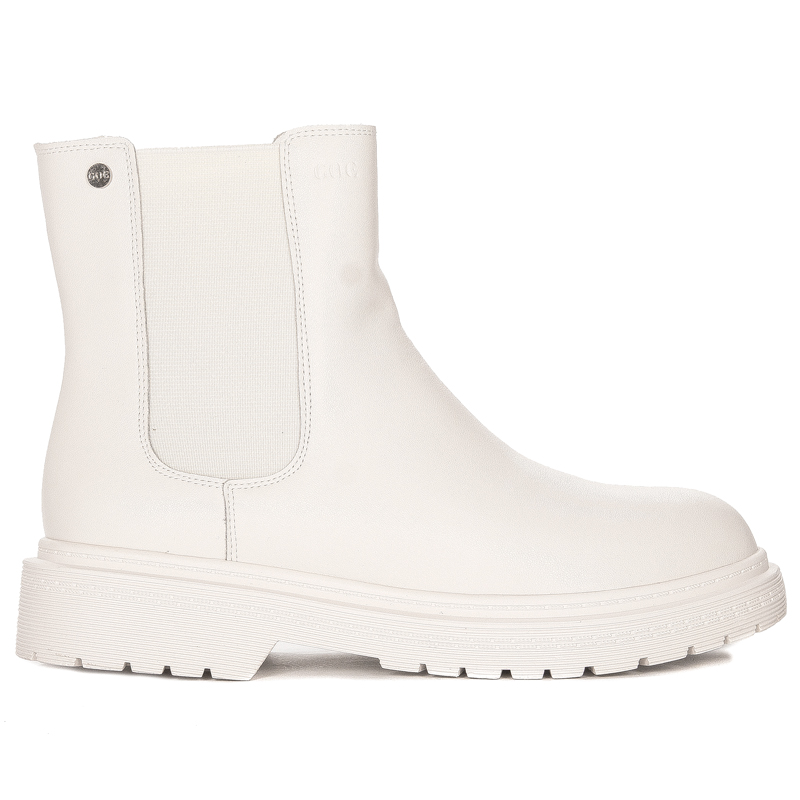 GOE Women's warm leather white boots