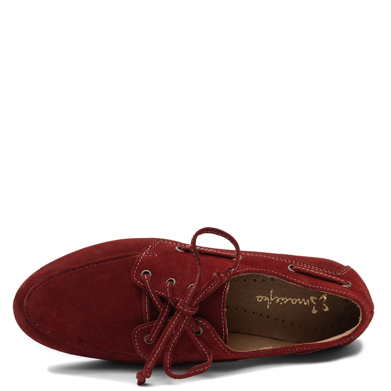 Maciejka Leather Suede Boat Shoes Casual Red 07799-44/00-1