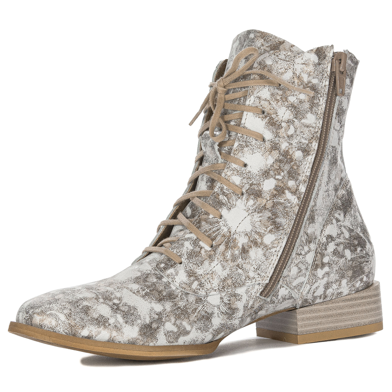 Maciejka Gold Lace-up Boots