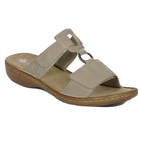 Rieker Women's leather Velcro Beige