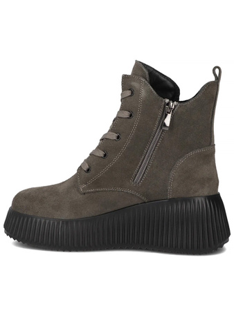 Filippo Women's Leather Insulated Boots Grey