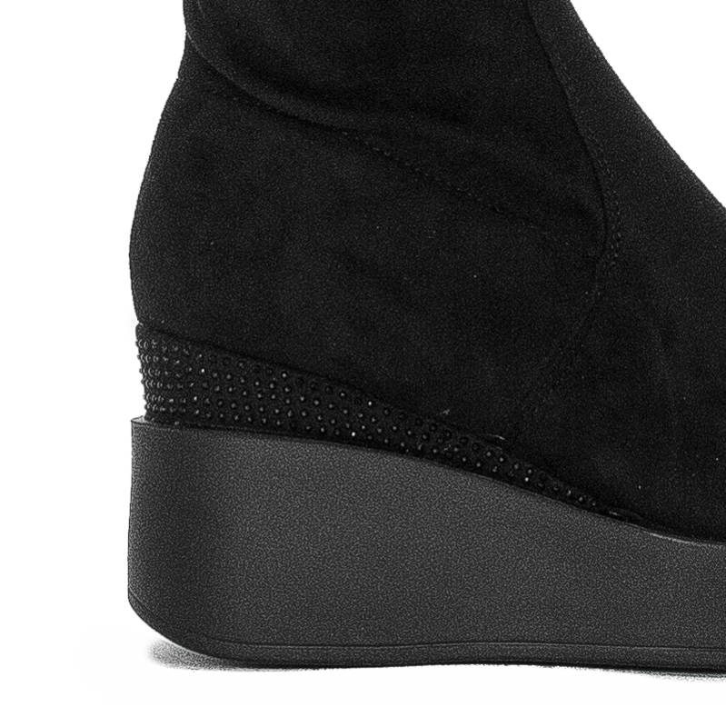 Kozaki T.Sokolski HX Z21-132 BLK marszczone za kolano Czarne
