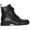 Maciejka Leather Lace-Up Ankle Boots With Side Zip Black N3115-01/00-8