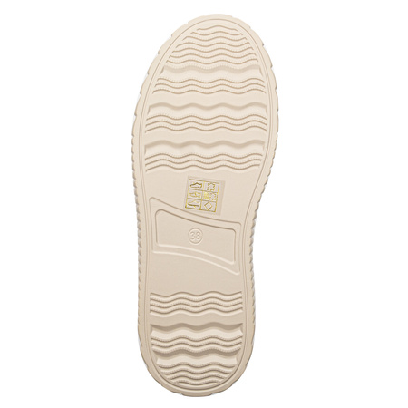 Filippo Półbuty Sneakersy damskie skórzane Beige Beżowe